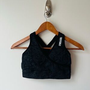 Gymshark Charcoal Seamless Cross-Back Sports Bra